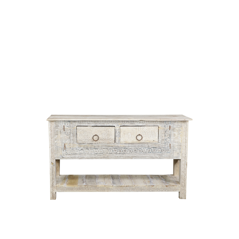 CONSOLA MADERA BLANCA 158X45X92H 9