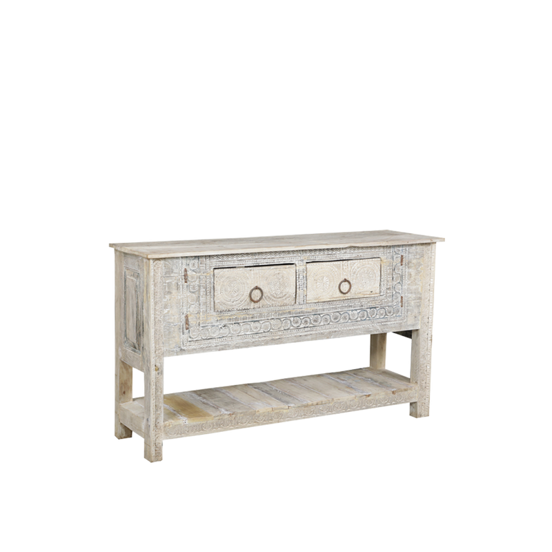CONSOLA MADERA BLANCA 158X45X92H 9