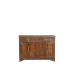 Aparador de madera vintage Indian Treasures con 2 cajones y 4 puertas de madera