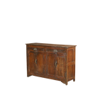 Aparador de madera vintage Indian Treasures con puertas de madera y tiradores metálicos