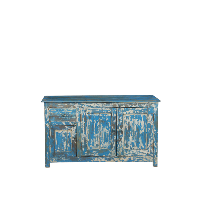 BUFET MADERA AZUL 133X53X78H 17