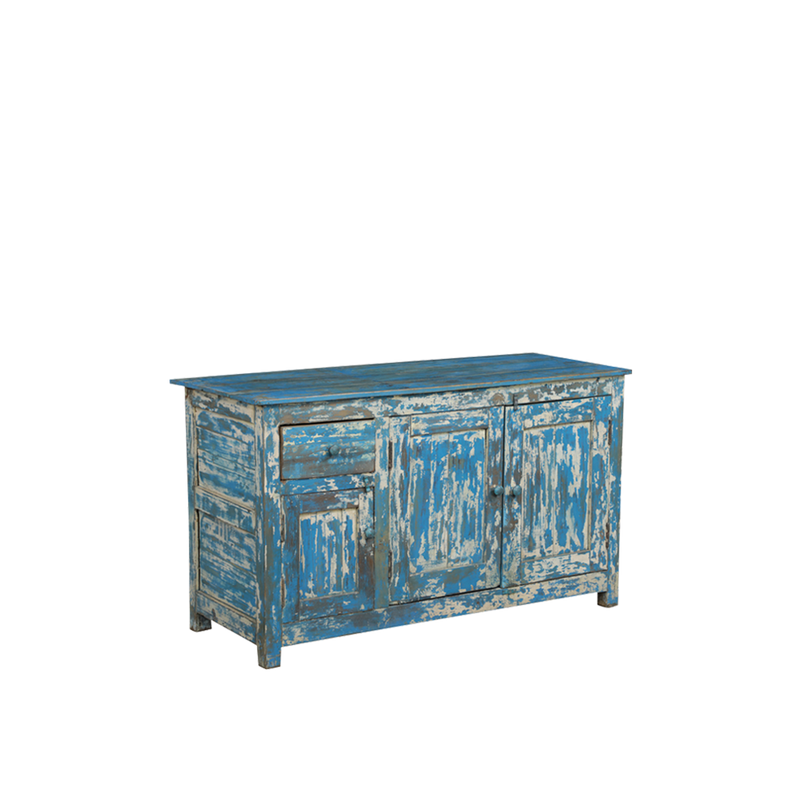 BUFET MADERA AZUL 133X53X78H 17