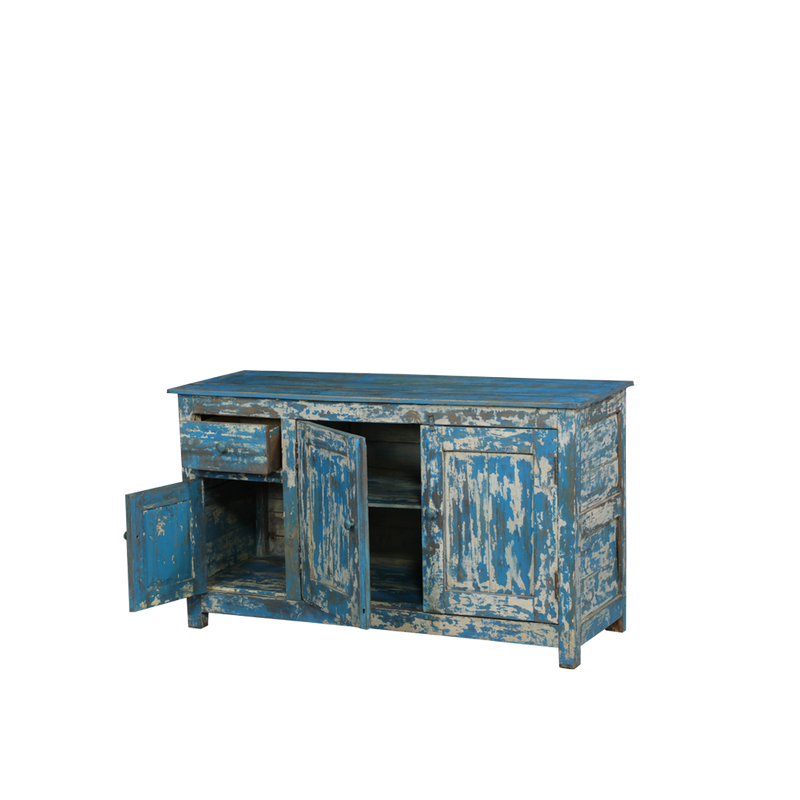 BUFET MADERA AZUL 133X53X78H 17
