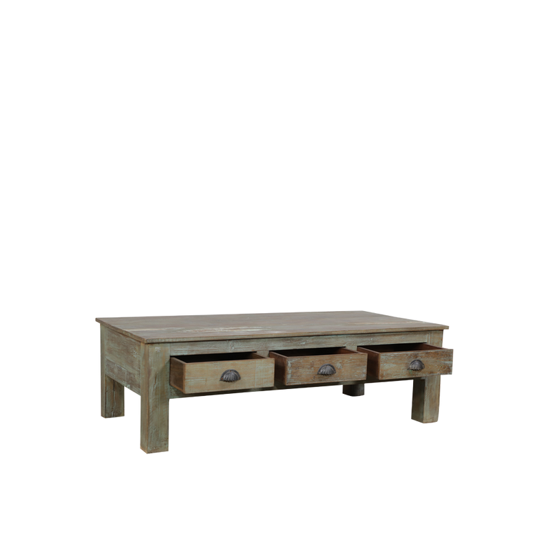 MESA CENTRO MADERA/3 CAJONES 145X70X46H 56