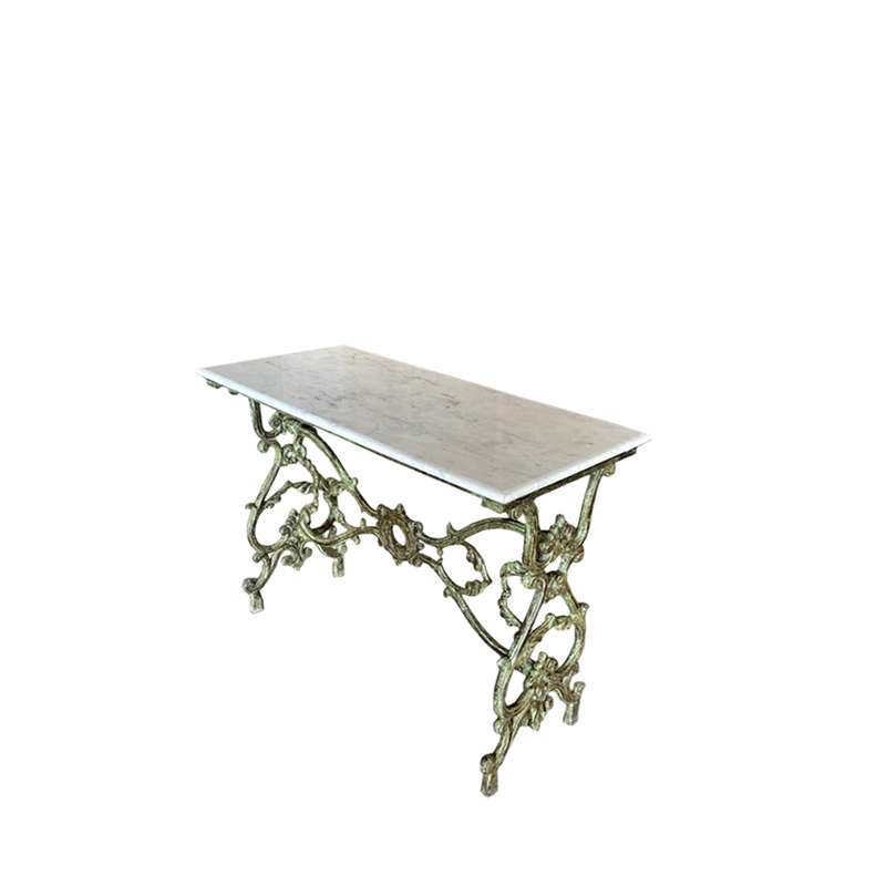 MESA CENTRO HIERRO/SOBRE CRISTAL 79X44X66H