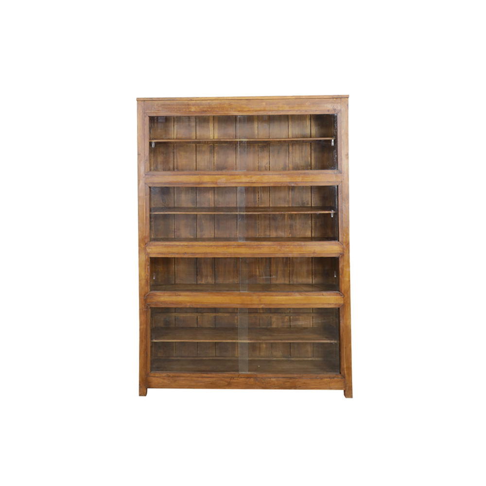 VITRINA MADERA/CRISTAL 151X38X214H 74