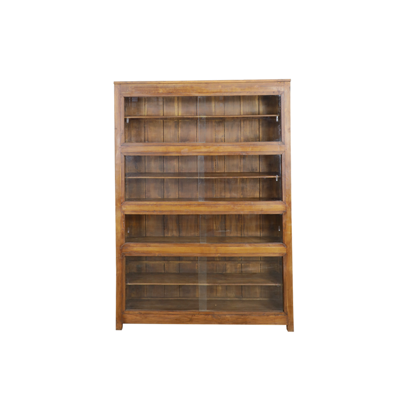 VITRINA MADERA/CRISTAL 151X38X214H 74