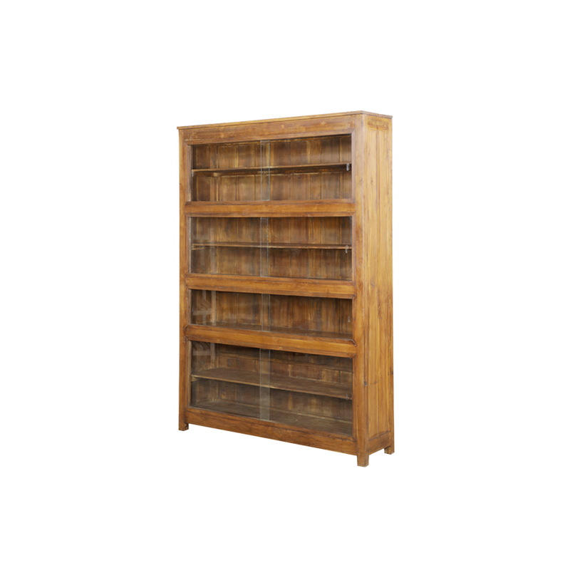 VITRINA MADERA/CRISTAL 151X38X214H 74