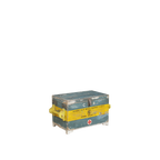 BAUL MADERA AZUL/AMARILLO 76X46X50H 101