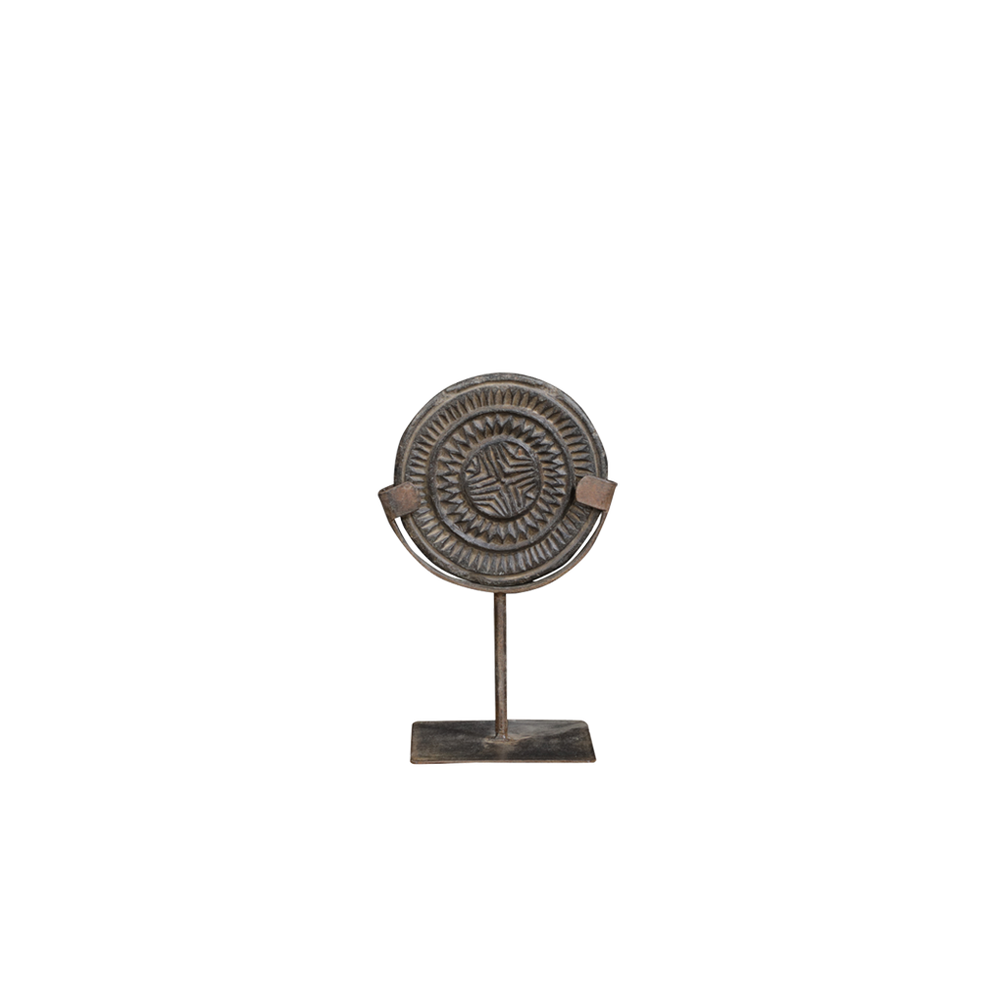 PLATO MADERA C/PEANA HIERRO D12 H24 146