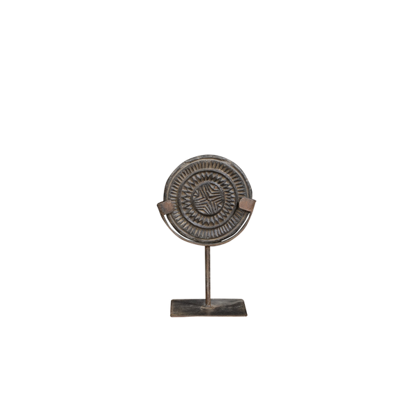 PLATO MADERA C/PEANA HIERRO D12 H24 146