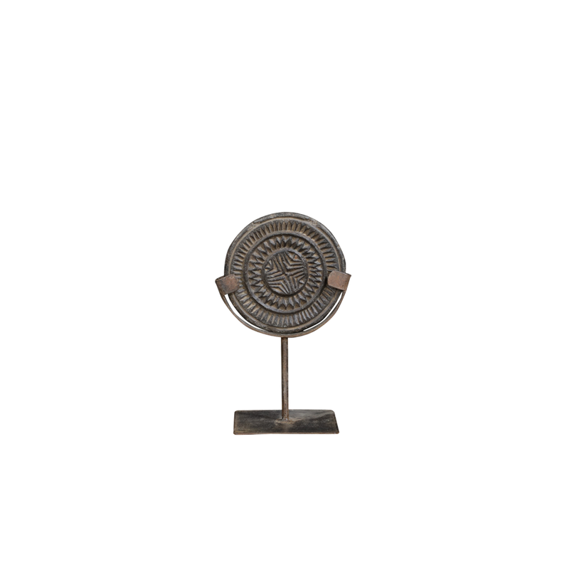 PLATO MADERA C/PEANA HIERRO D12 H24 146