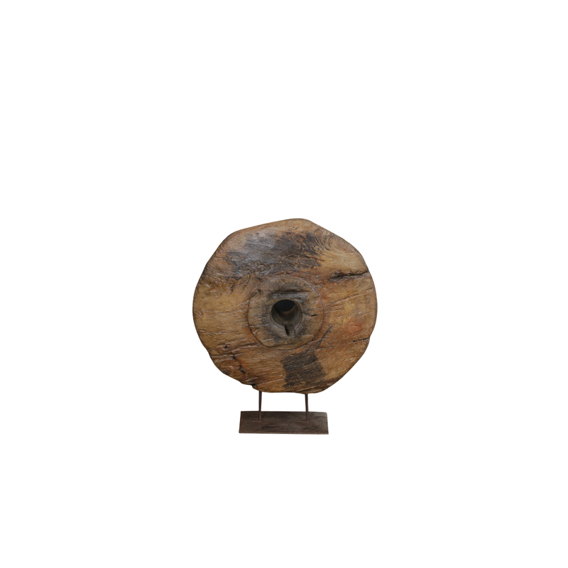 RUEDA MADERA C/STAND HIERRO 61X21X74H 162