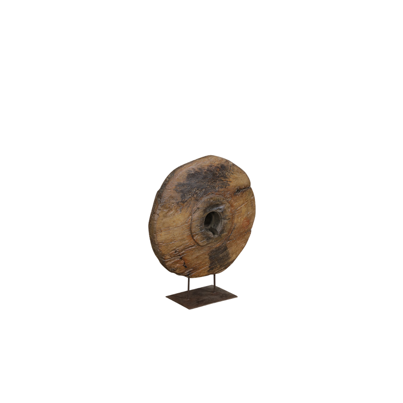 RUEDA MADERA C/STAND HIERRO 61X21X74H 162