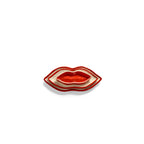 Bandejas decorativas con forma de labios, apiladas, color rojo