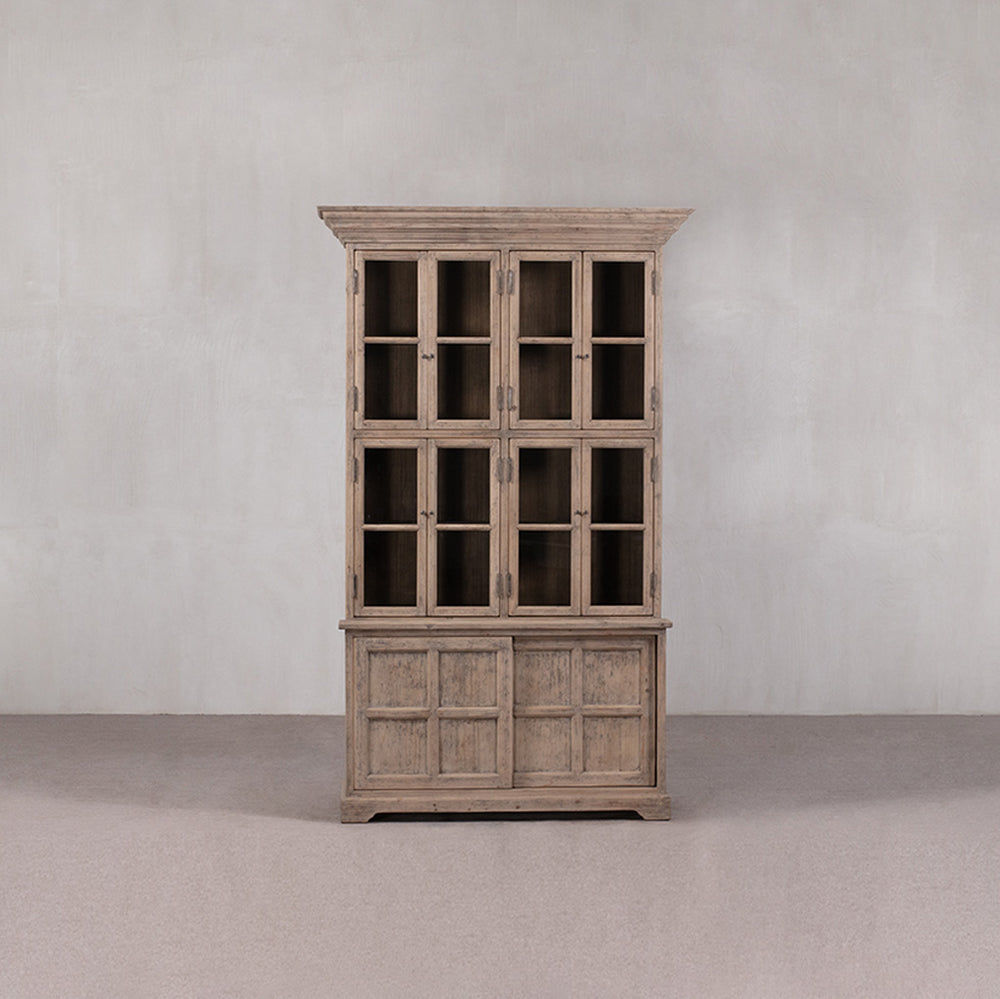 VITRINA MADERA 4 PUERTAS 152X57X248H