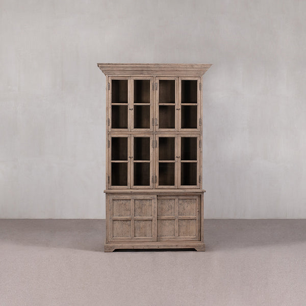 VITRINA MADERA 4 PUERTAS 152X57X248H