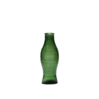 Jarra de cristal verde oscuro con relieve de escamas