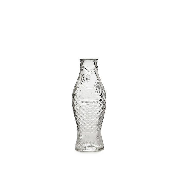 Jarra de cristal transparente Fish & Fish con relieve tipo escamas