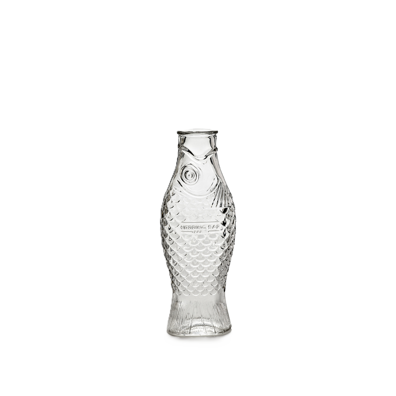 Jarra de cristal transparente Fish & Fish con relieve tipo escamas