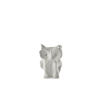 Jarrón de cerámica blanco con forma de búho, XS, acabado mate