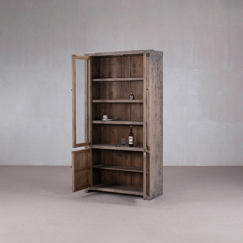 VITRINA MADERA 122X46X231H