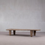 Mesa de centro de madera Heritage con tapa alargada y patas bajas de madera