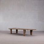 Mesa de centro grande de madera Heritage con tapa rectangular y cuatro patas
