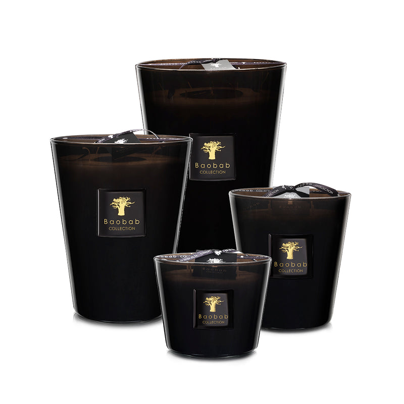 Conjunto de velas Baobab Encre de Chine en vasos negros, distintos tamaños