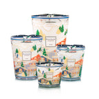 Juego de velas Baobab en vasos de vidrio, diseño de esquí, varios tamaños.