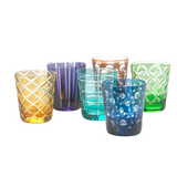 Vasos grabados multicolor
