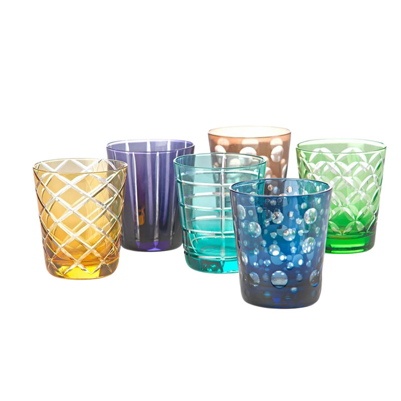 Vasos grabados multicolor - Cuttings