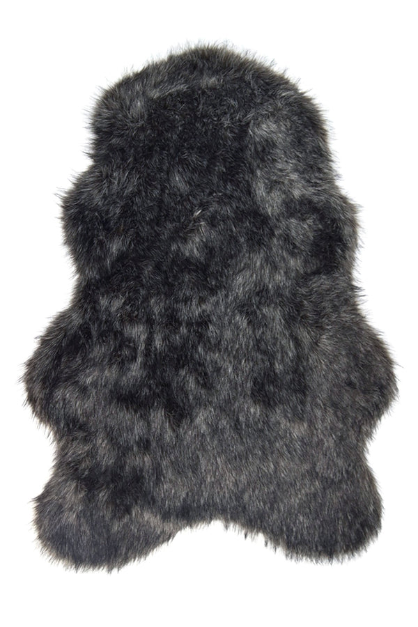 Funda para asiento de piel sintética gris oscuro, forma de alfombra con borde