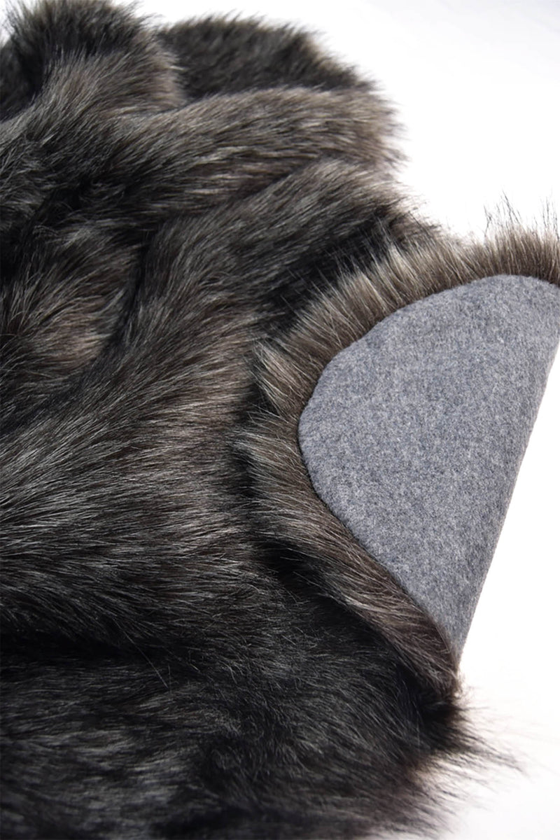 Funda para asiento de piel sintética gris oscuro con soporte interior gris claro visible