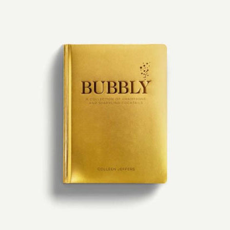 Libro Bubbly con tapa dorada y letras grandes 'BUBBLY'