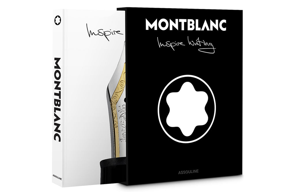 Caja de libro Montblanc Inspire Writing, negro y blanco, con emblema frontal