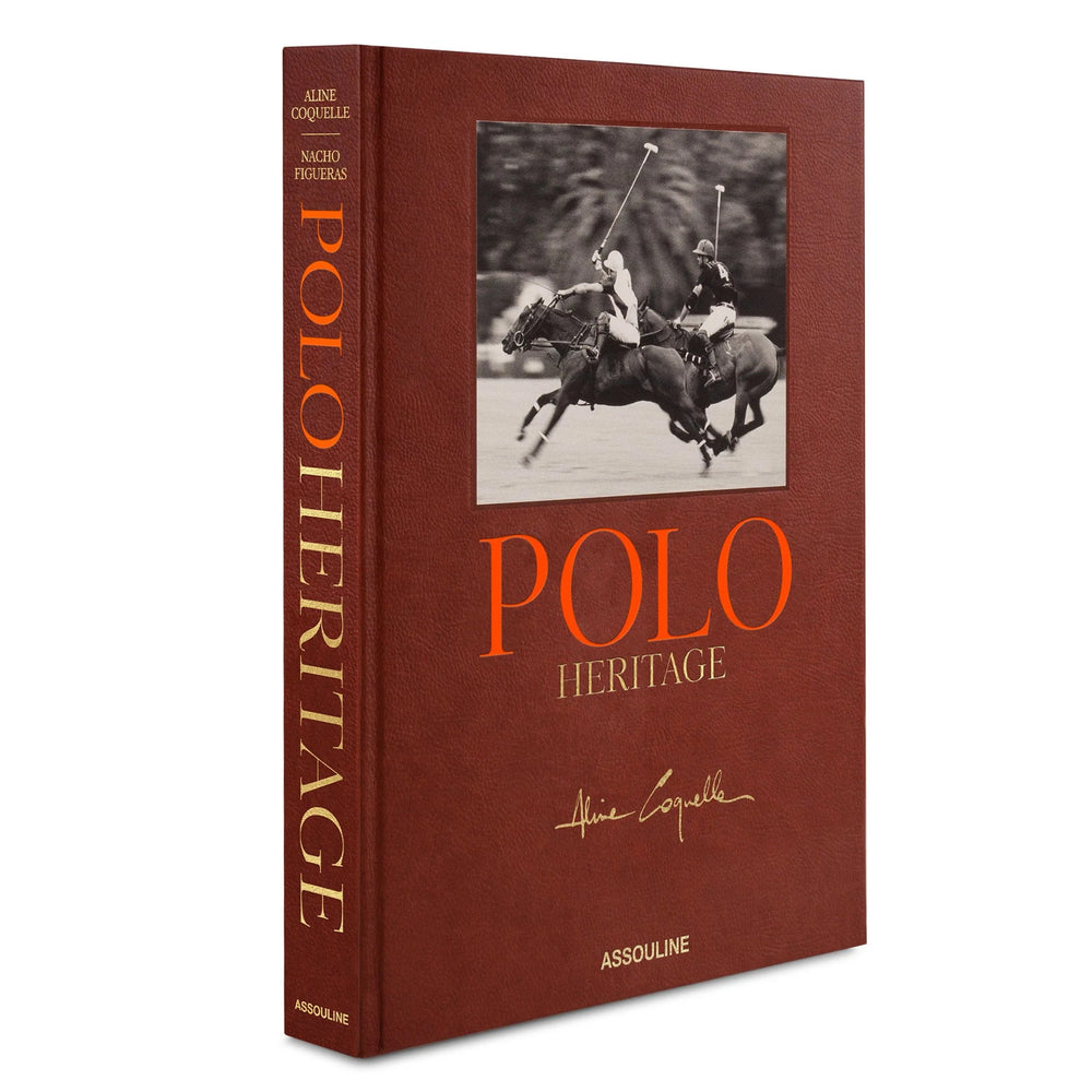 Libro Herencia Polo de tapa color burdeos con fotografía ecuestre en la portada