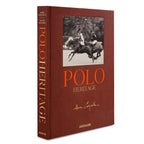 Libro Herencia Polo de tapa color burdeos con fotografía ecuestre en la portada