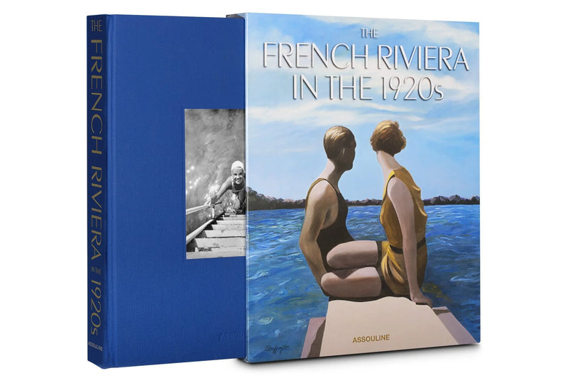 Libro La Costa Azul francesa en los años 1920s con lomo azul y portada con dos mujeres