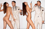 Tom Ford 002: conjunto formal blanco con chaleco, moño y pajarita
