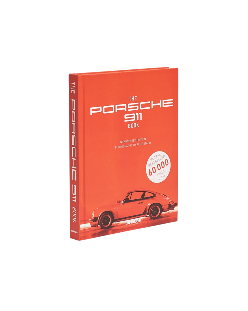 Libro Porsche 911 con lomo rojo y portada lateral con coche