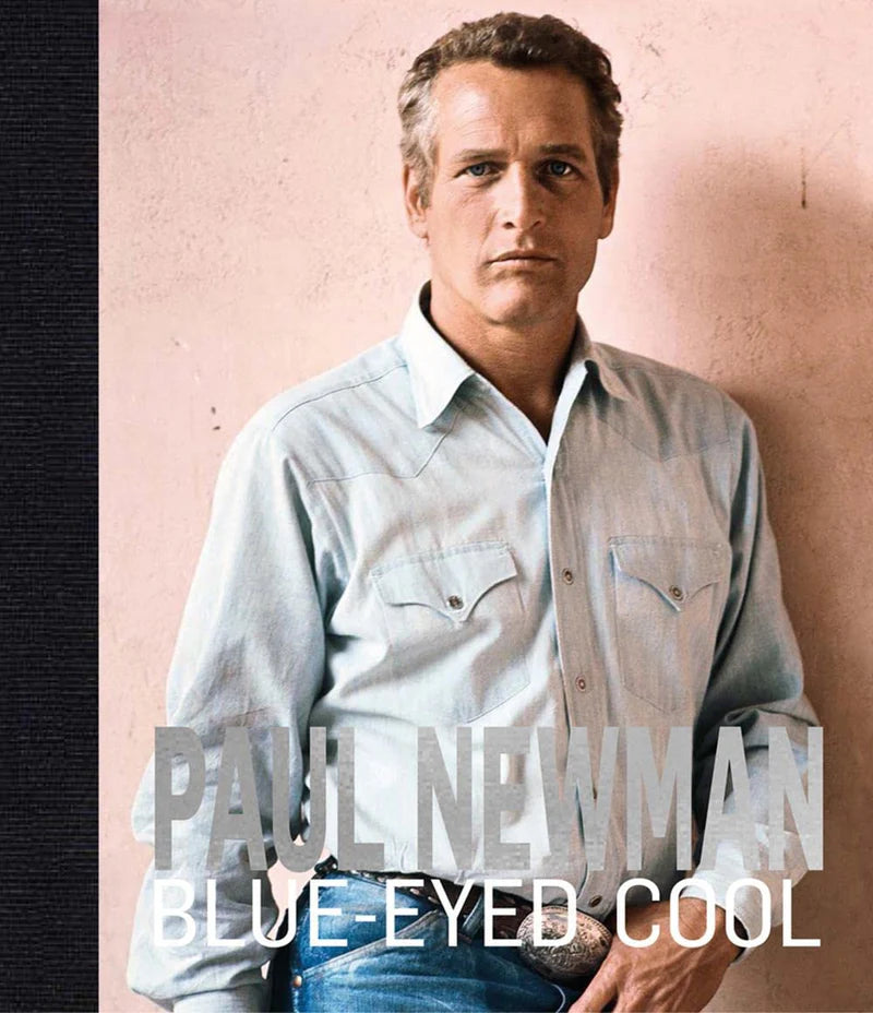 Libro de Paul Newman: Blue-Eyed Cool, portada con retrato de hombre y camisa azul