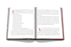 Libro de arte abierto con páginas de texto en columnas y numeración inferior