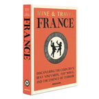 Libro Wine & Travel France en portada coral con lomera negra y figura circular