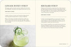 Libro Bubbly abierto: receta y cóctel verde con rodaja en copa
