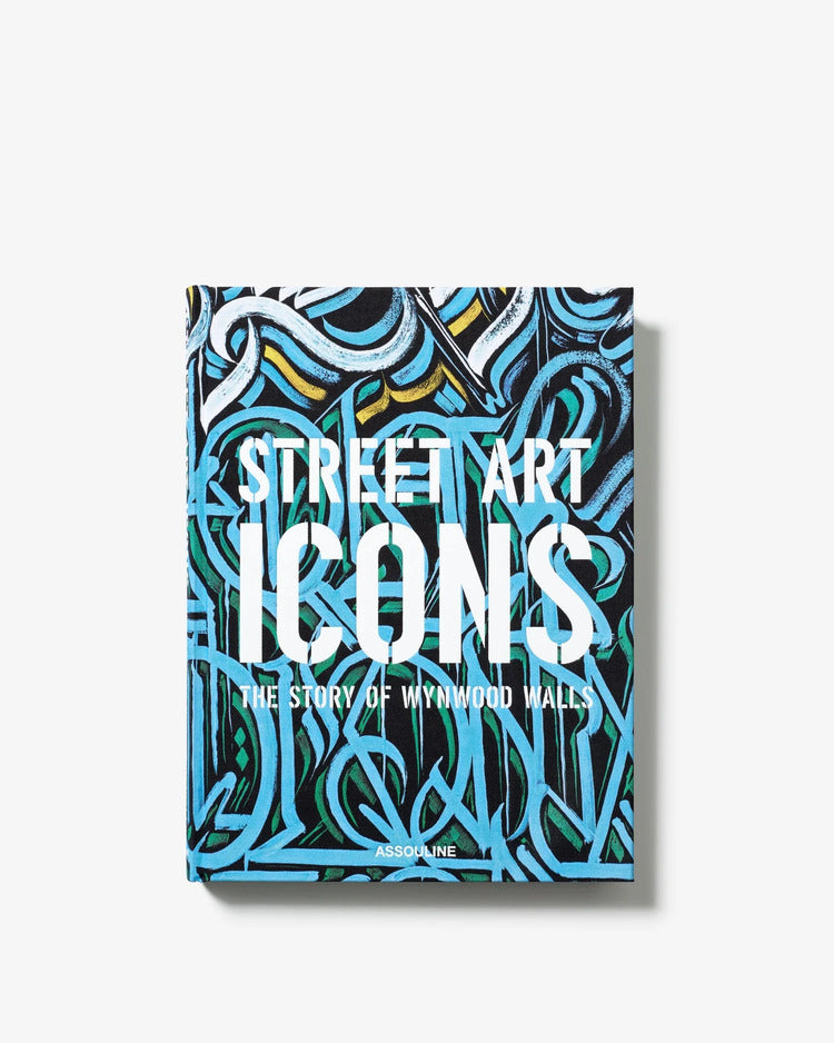 Libro de arte urbano con portada de grafiti azul y tipografía blanca y negra.