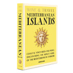 Libro Wine & Travel Mediterranean Islands, vista frontal con lomo y portada amarilla