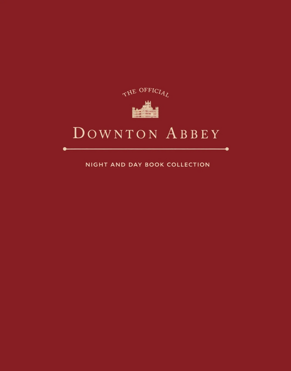 Libro de colección Downton Abbey Night and Day Book, portada granate con emblema