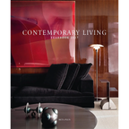 Libro de portada roja con texto «CONTEMPORARY LIVING» y «YEARBOOK 2027».