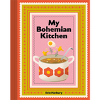 Libro de cocina My Bohemian Kitchen, portada con ilustración de olla y huevos.